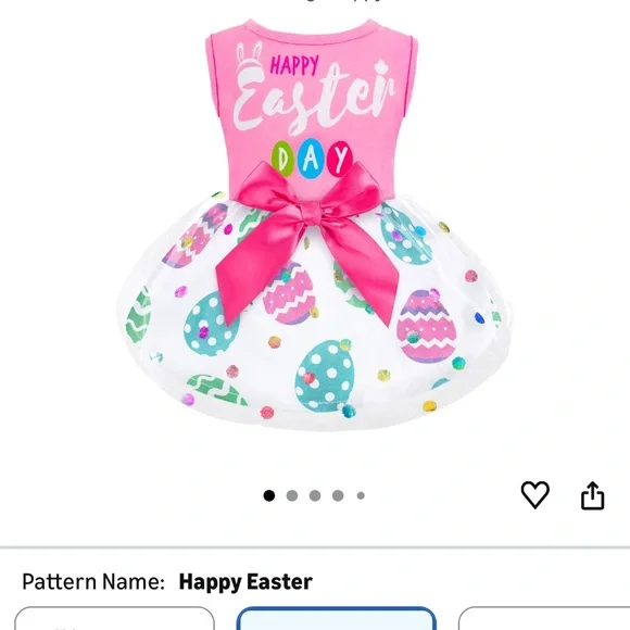 SMALL dog/cat Valentine’s Day, st.Patricks day and Easter dresses. - Picture 5 of 8